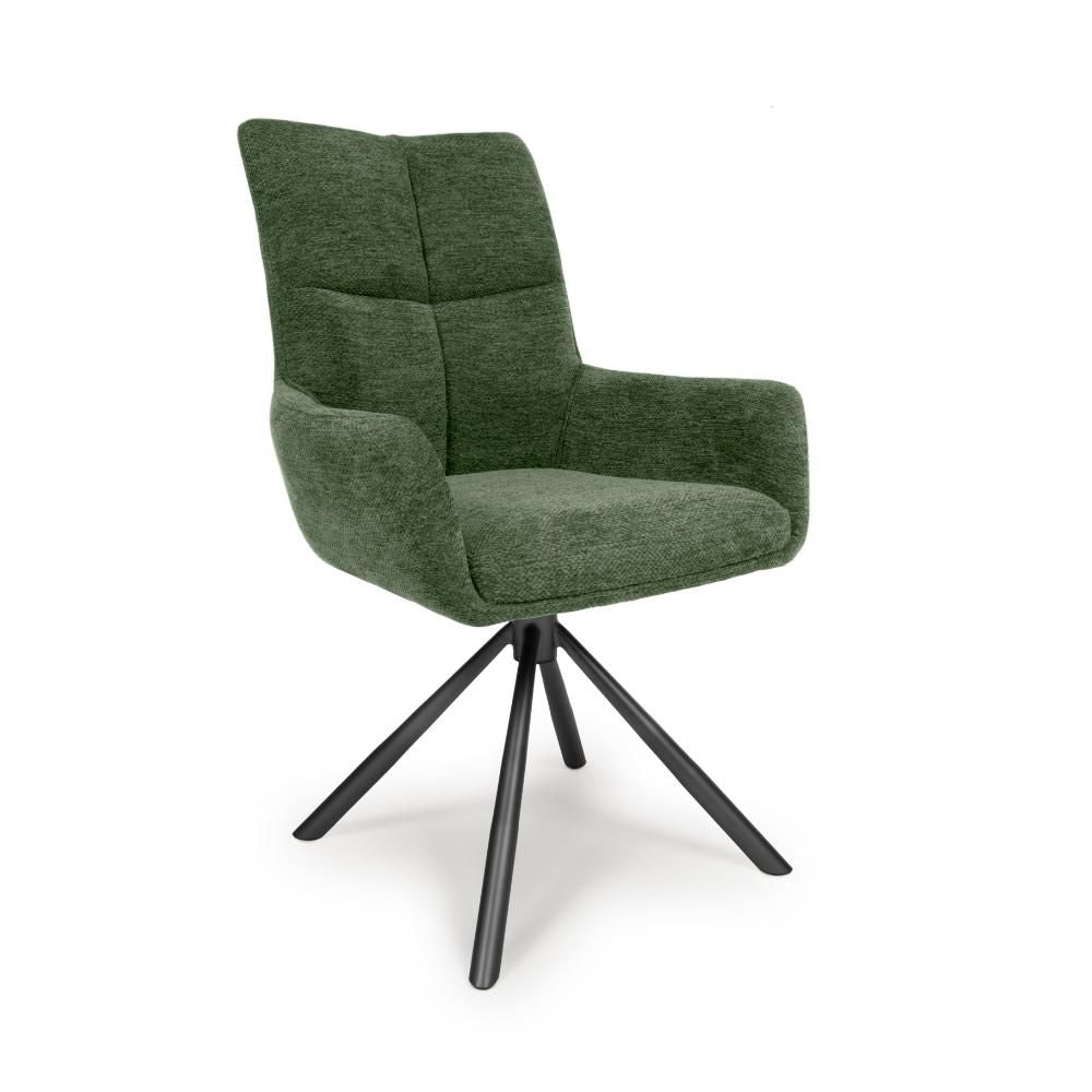 Aldo Chair Black leg - Set of 2 - Green - Image 5