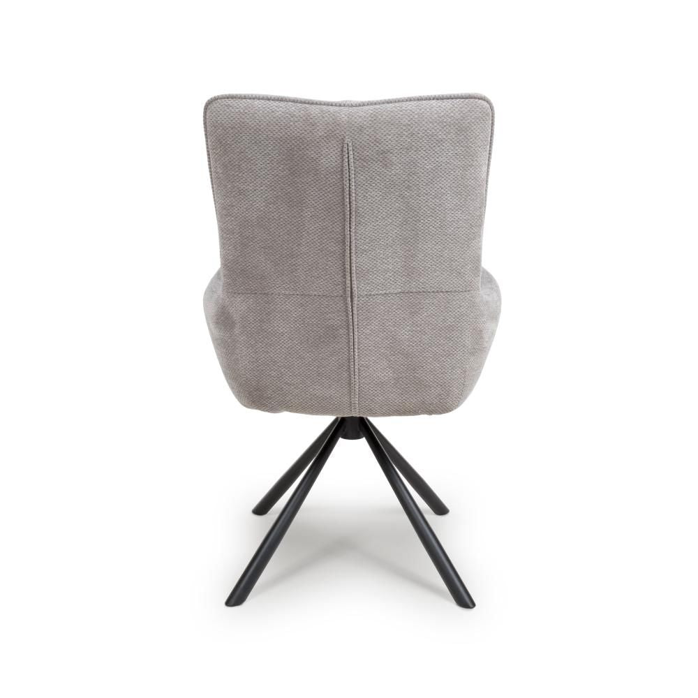 Aldo Chair Black leg - Set of 2 - Pewter - Image 4