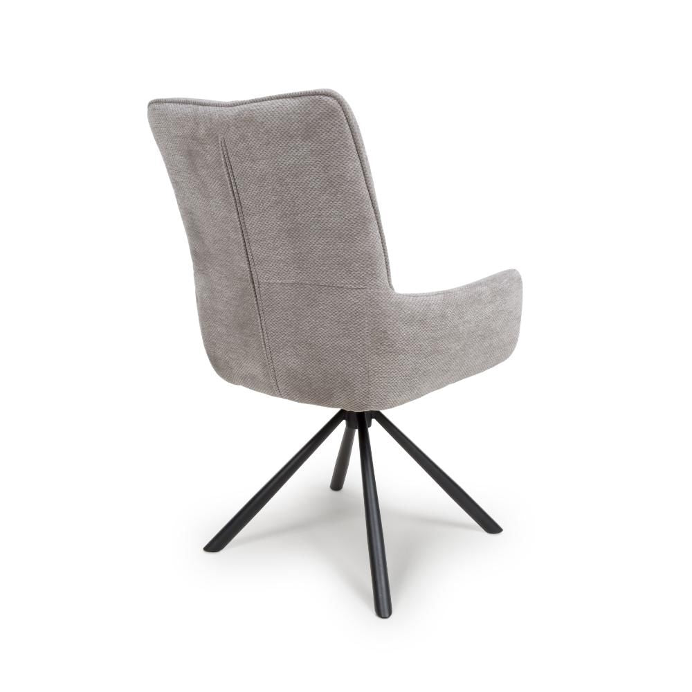 Aldo Chair Black leg - Set of 2 - Pewter - Image 5