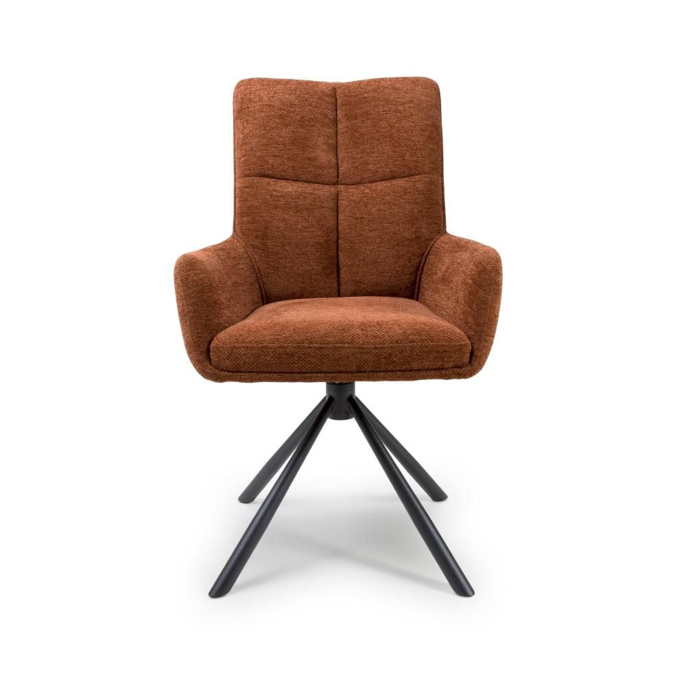 Aldo Chair Black leg - Set of 2 - Rust - Image 1