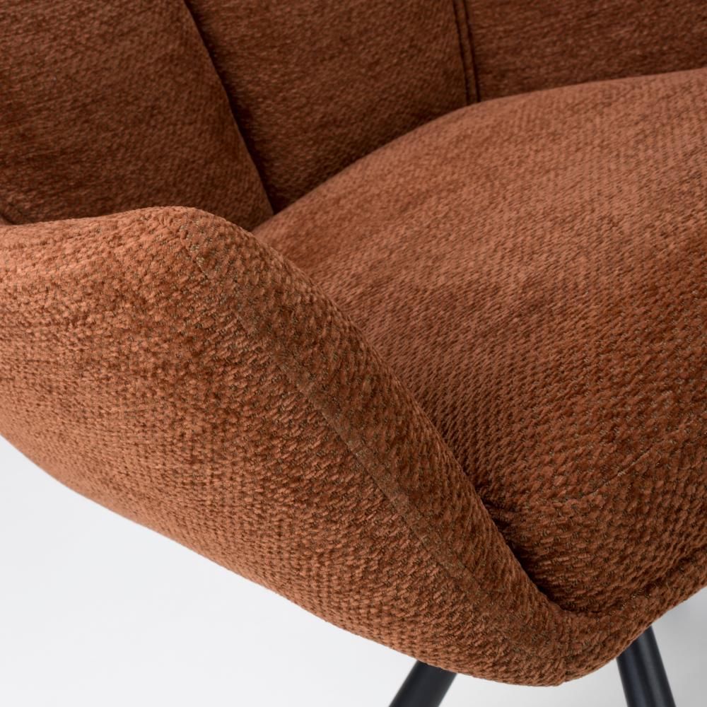 Aldo Chair Black leg - Set of 2 - Rust - Image 6