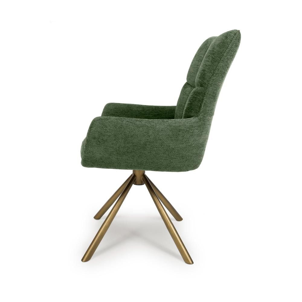 Aldo Chair Bronze leg - Set of 2 - Green - Image 2