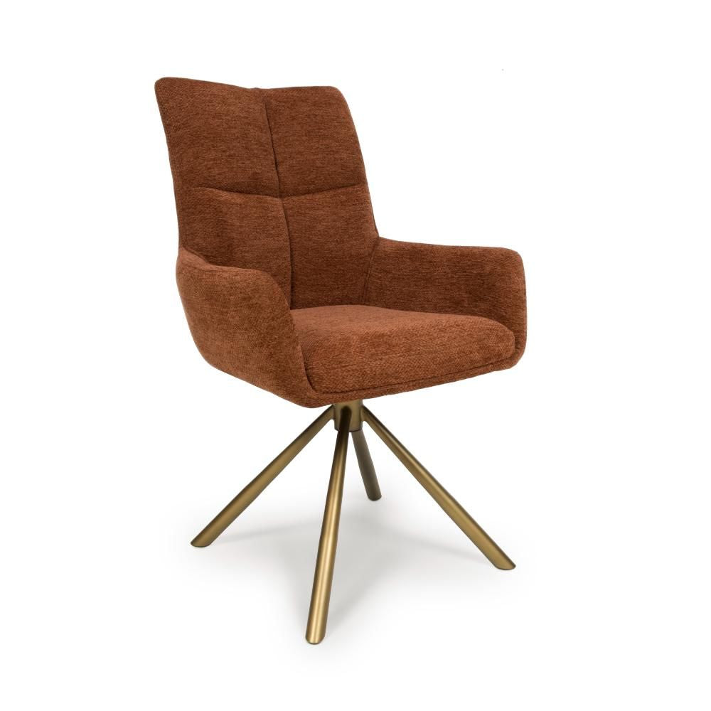 Aldo Chair Bronze leg - Set of 2 - Rust - Image 5
