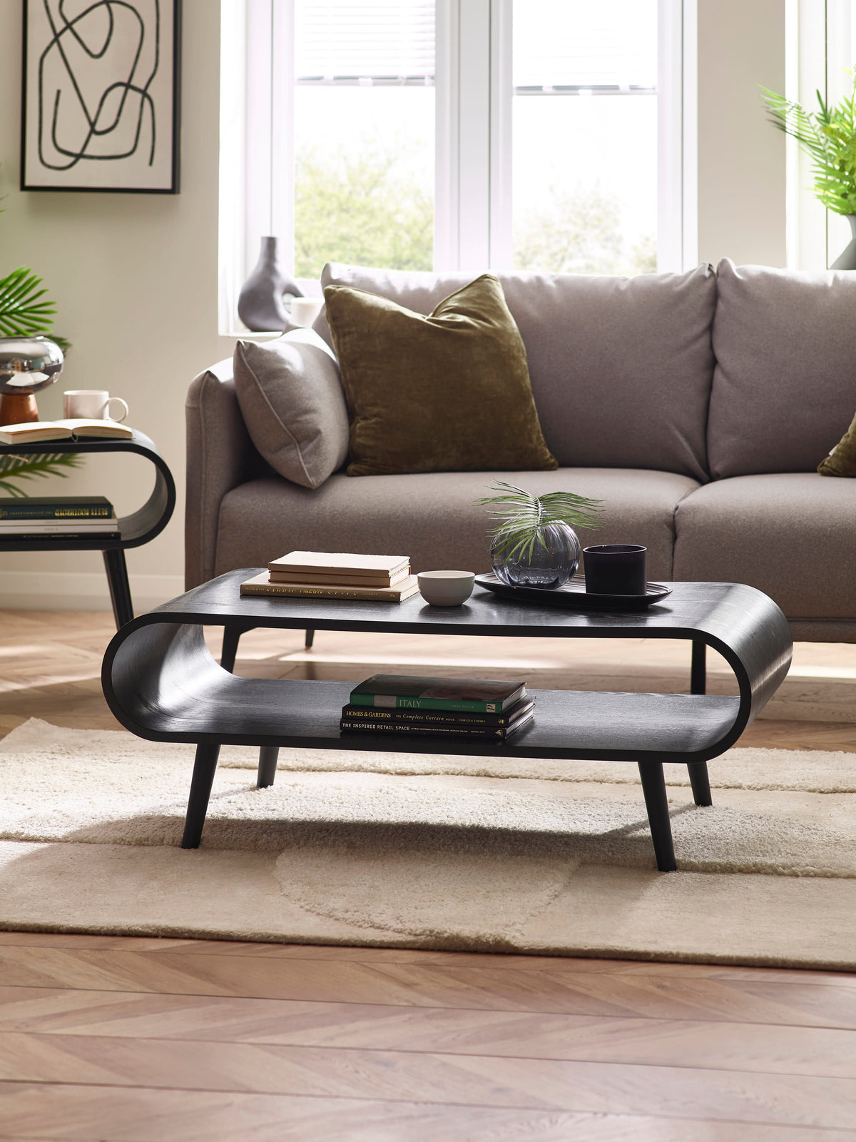 Apollo Black Ash 100cm Rectangular Coffee Table