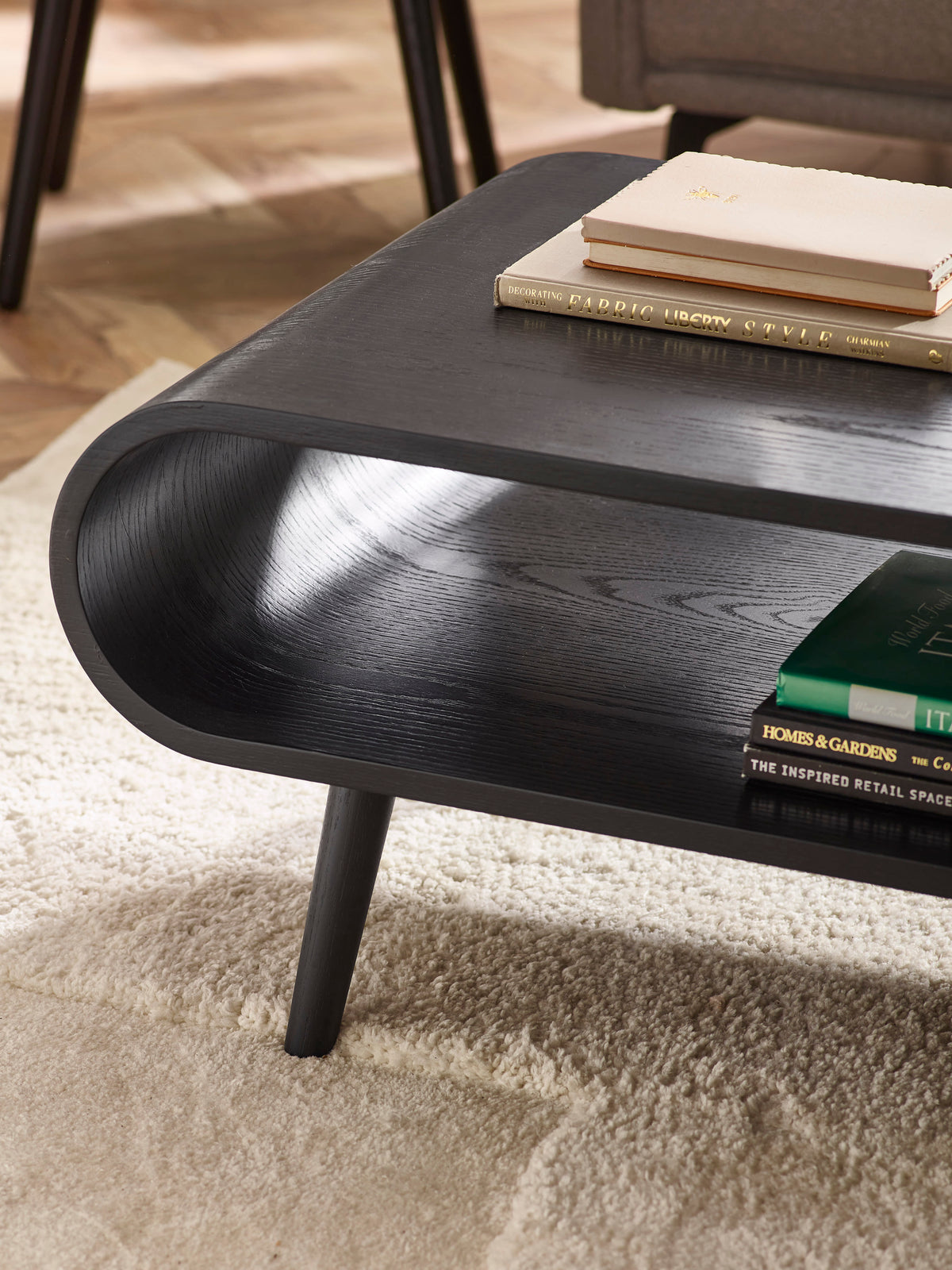 Apollo Black Ash 100cm Rectangular Coffee Table