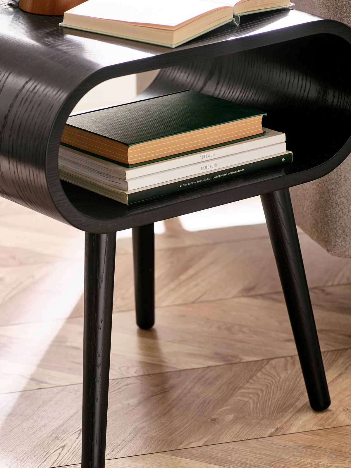 Apollo Black Ash 45cm Round Side Table