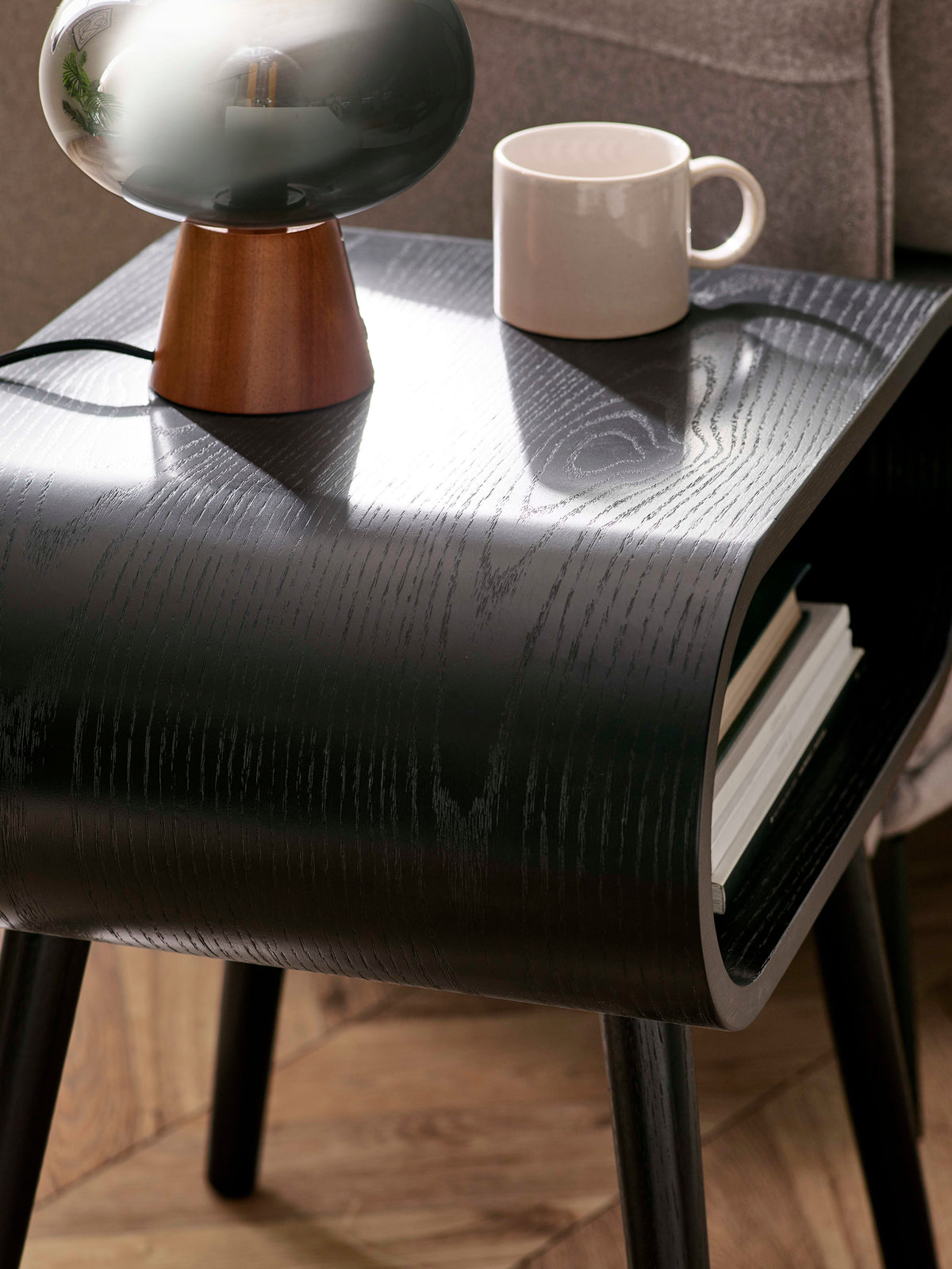Apollo Black Ash 45cm Round Side Table