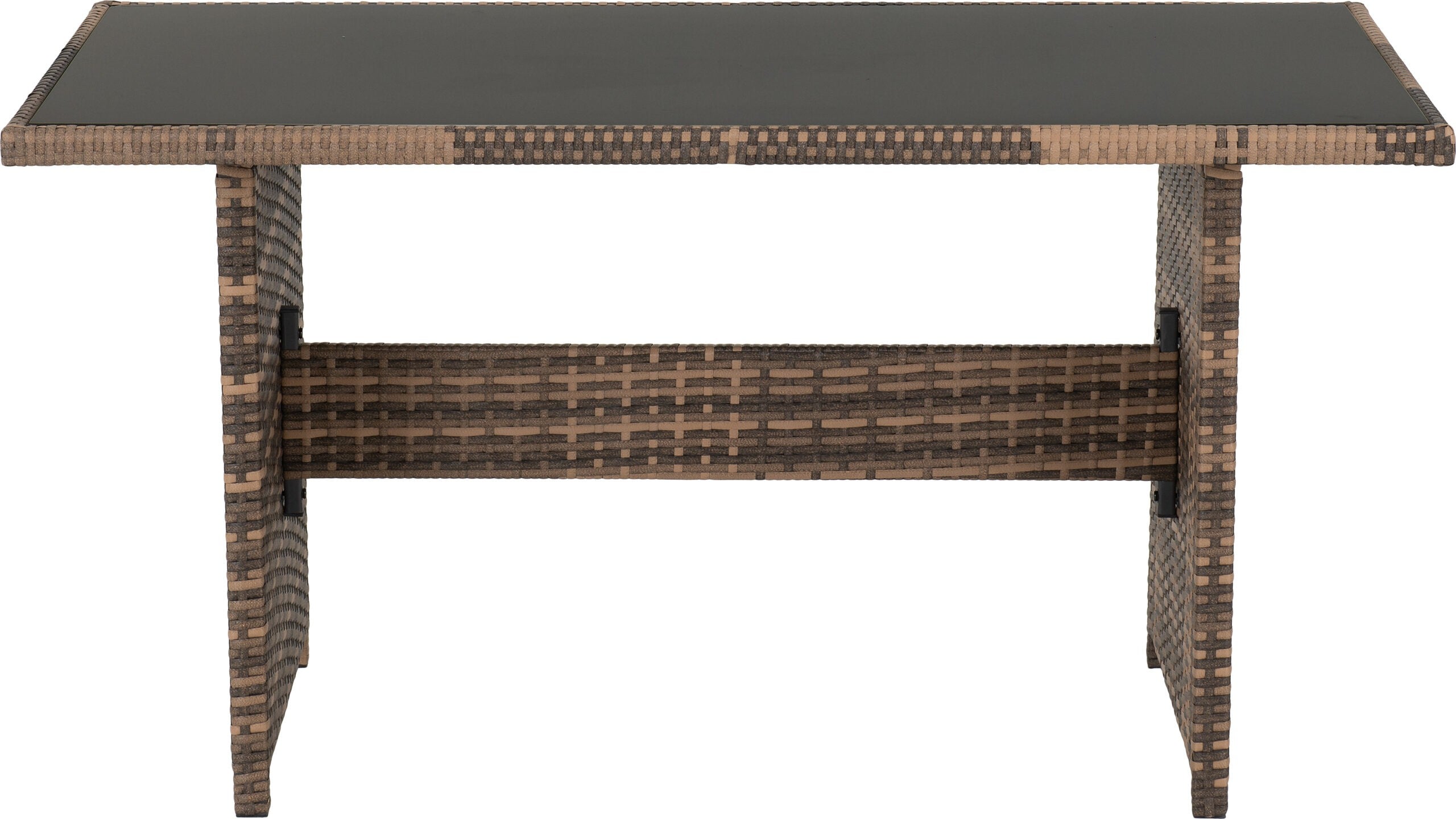 Aspen Corner Garden Furniture Set Brown Rattan/Grey Fabric