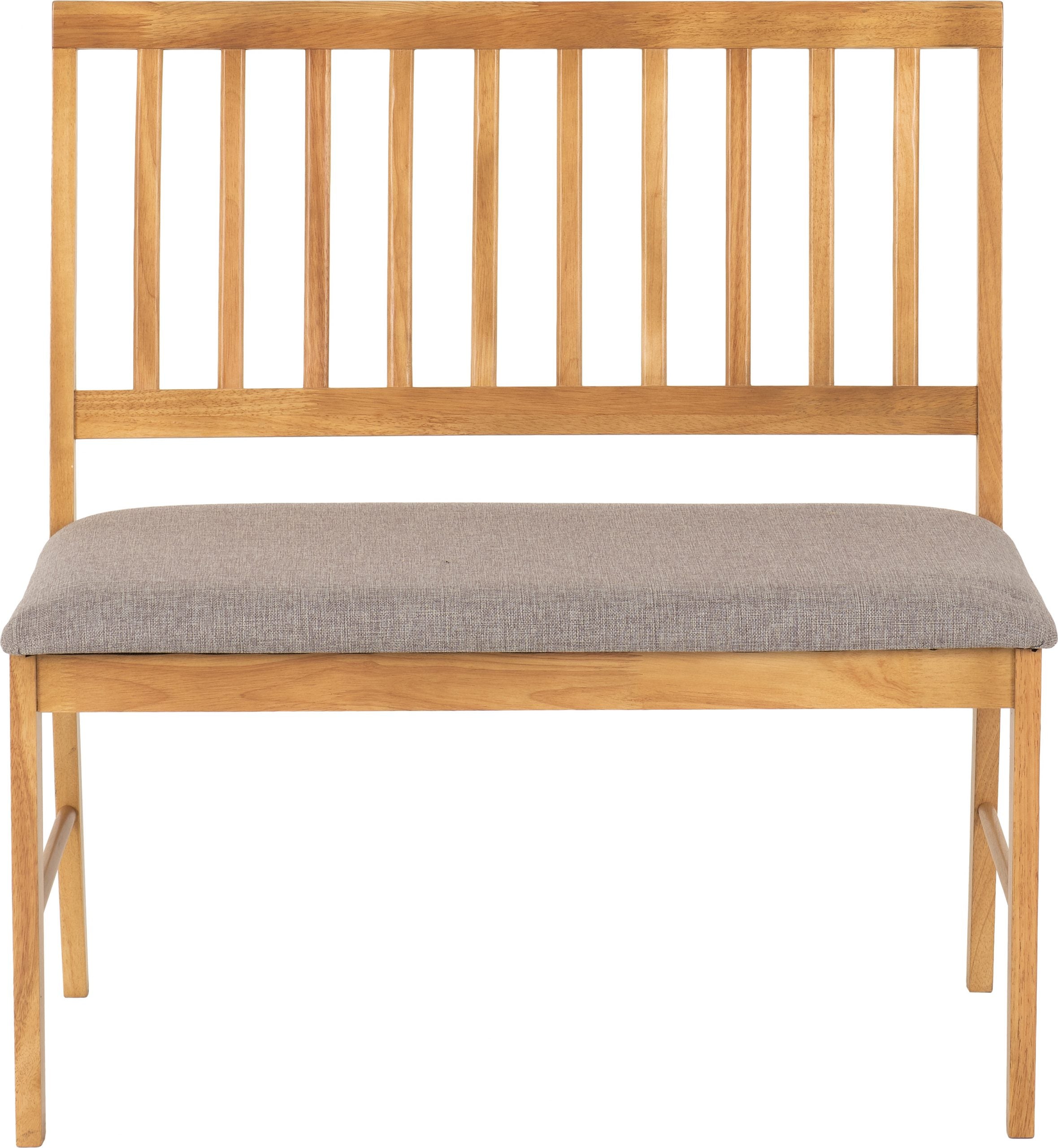 Austin Dining Bench Oak Effect/Grey Fabric