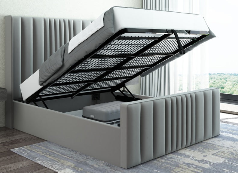 Amelia Upholstered Bed - open