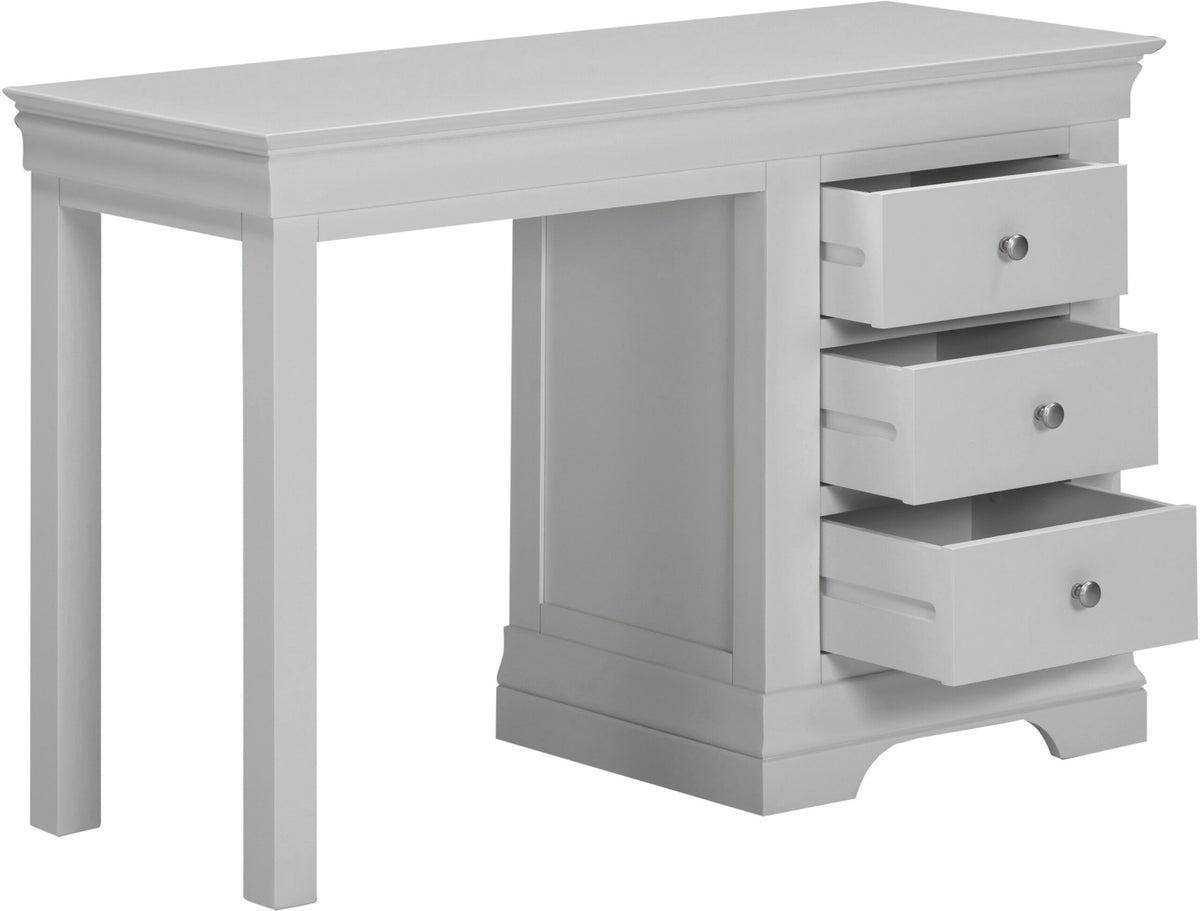 Bordeaux 3 Drawer Dressing Table Pebble Grey