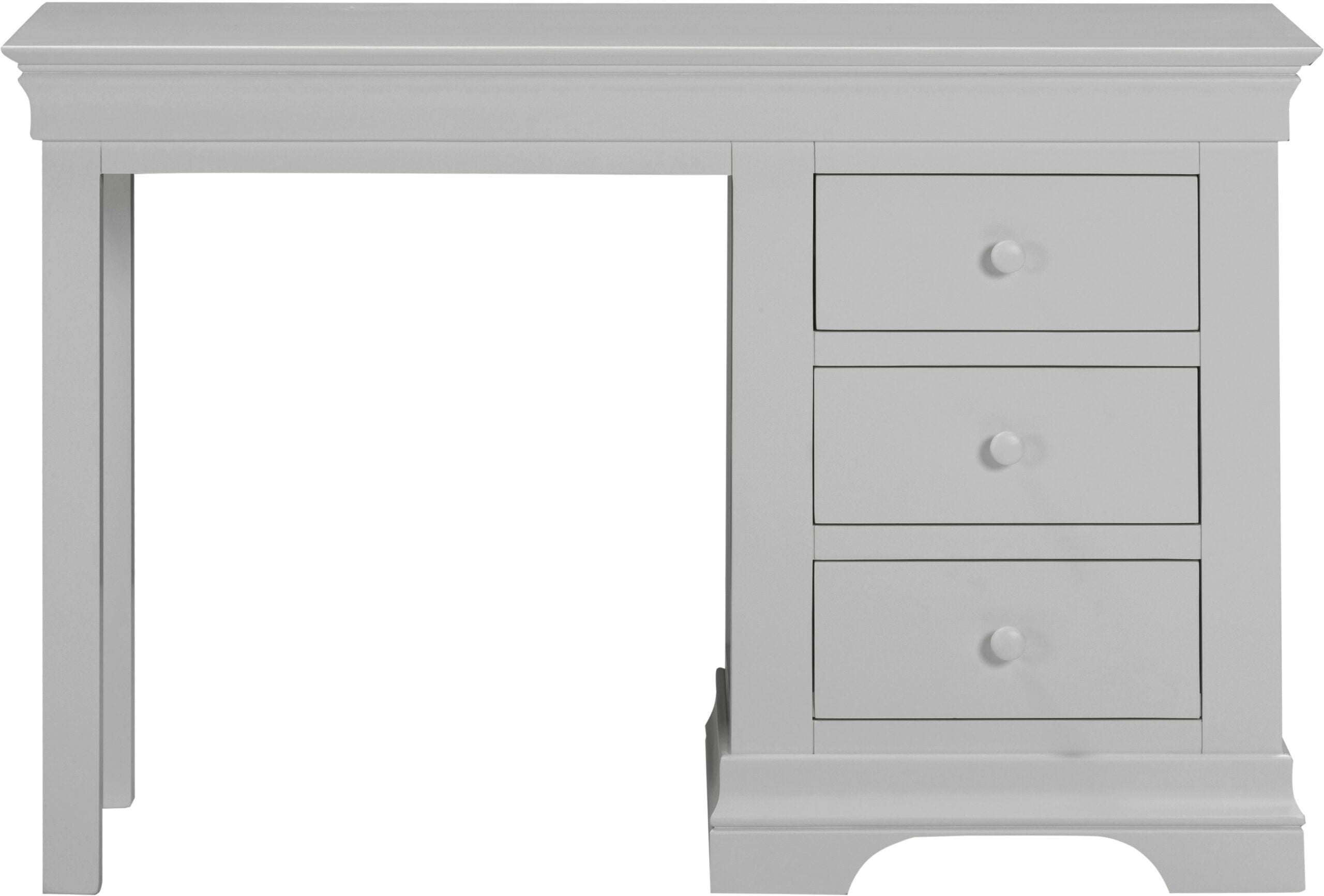 Bordeaux 3 Drawer Dressing Table Pebble Grey
