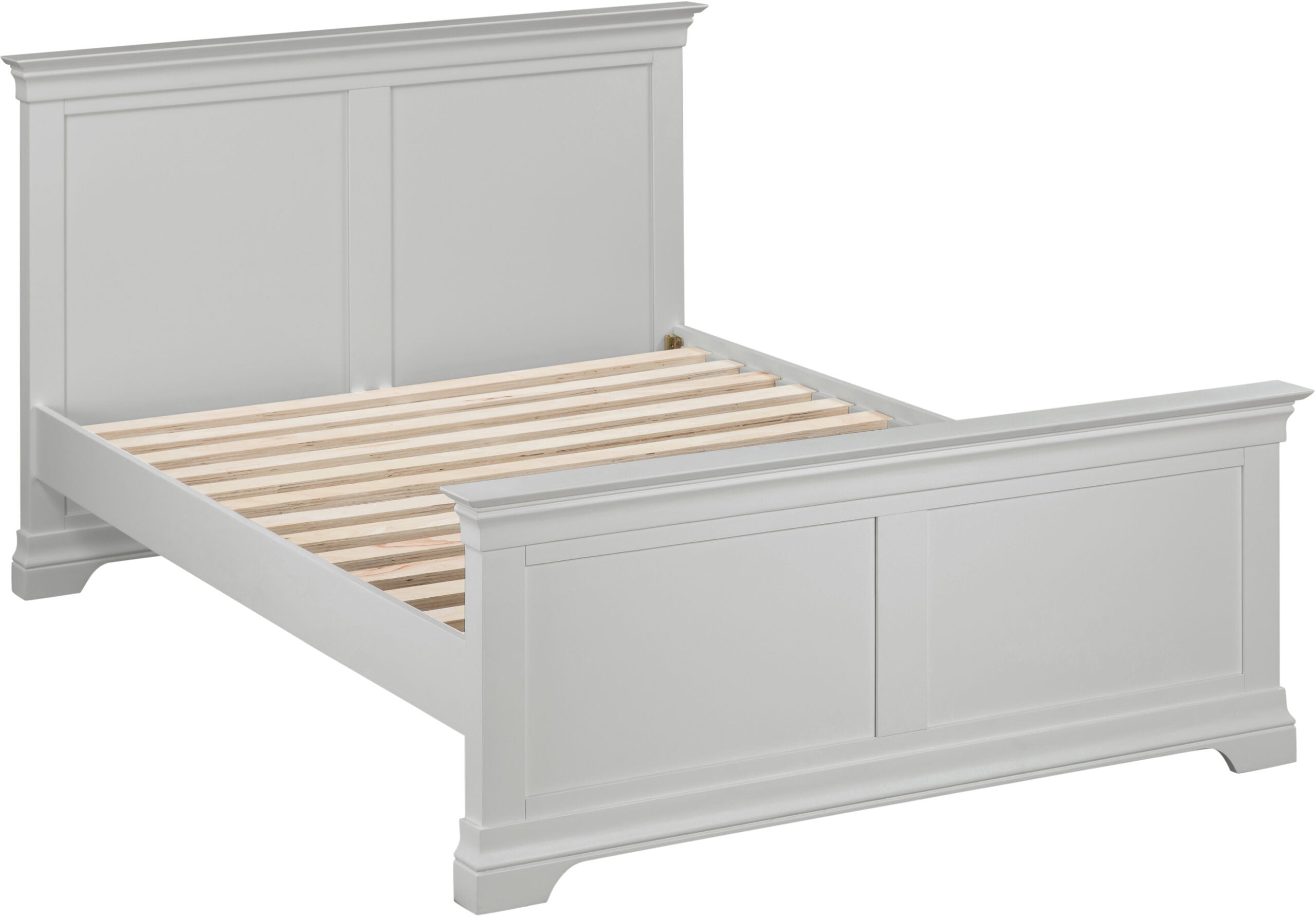 Bordeaux 4'6" Bed High Foot End Pebble Grey