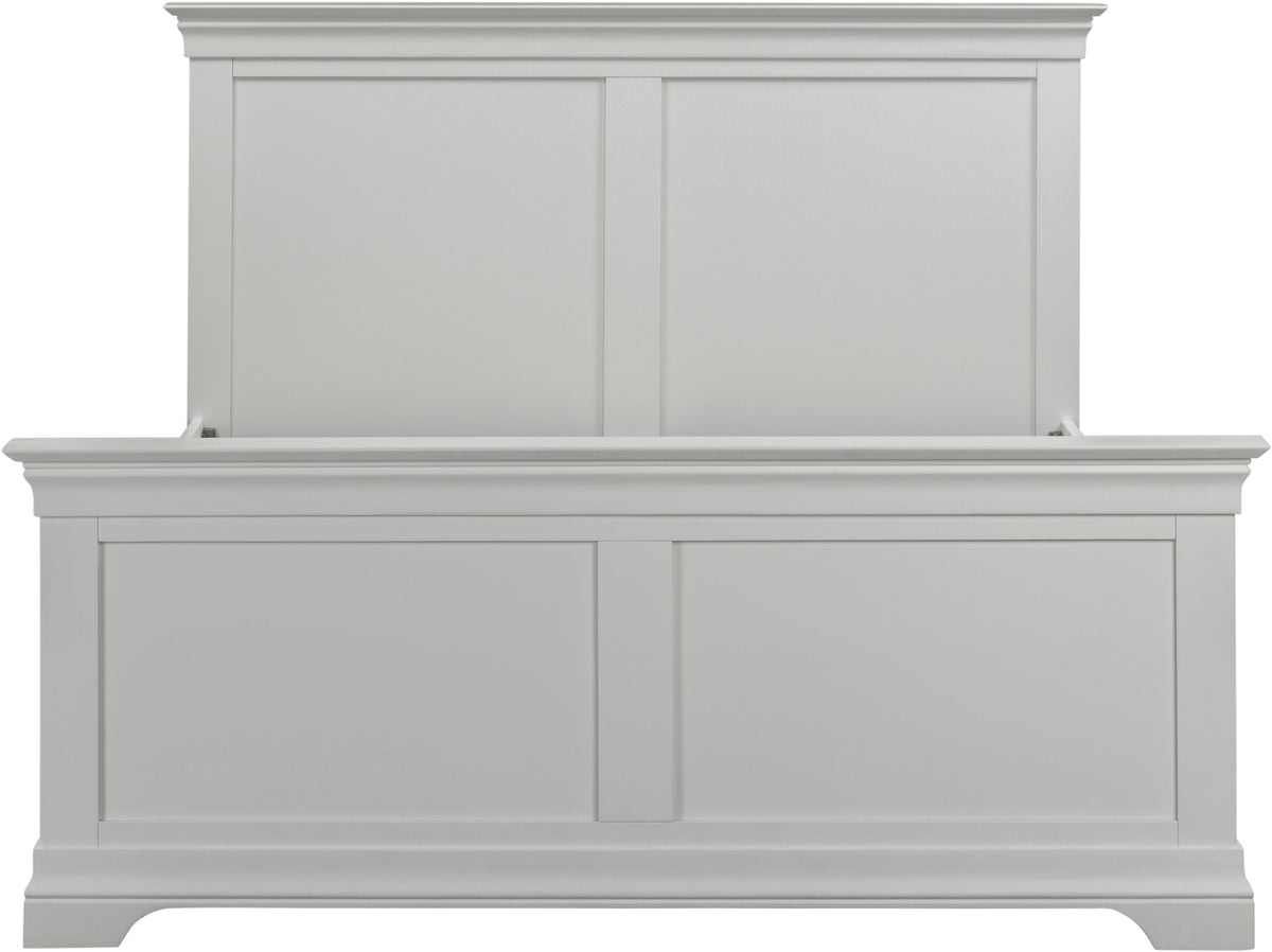 Bordeaux 4'6" Bed High Foot End Pebble Grey