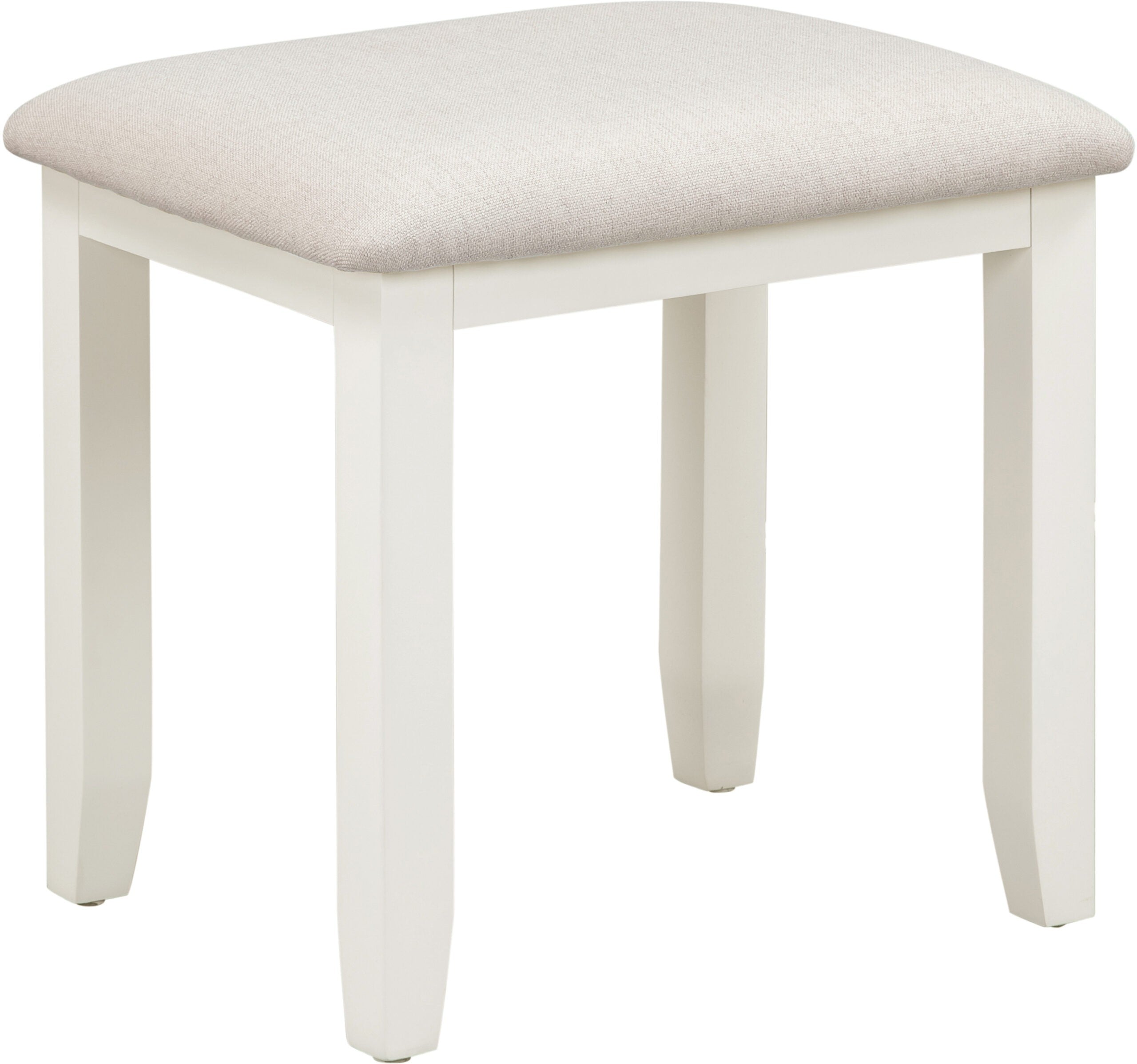 Bordeaux Dressing Table Stool Ivory/Oat Fabric