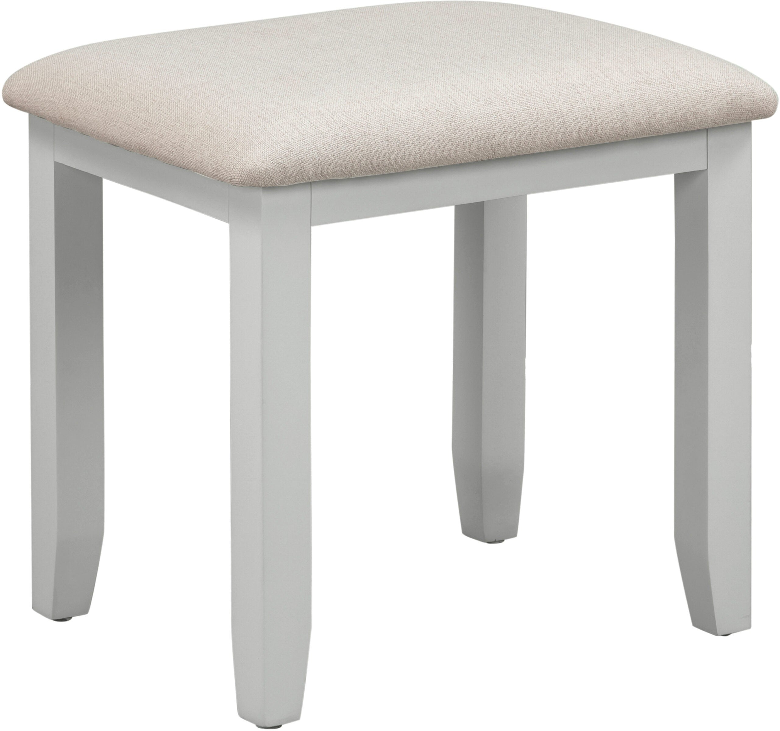 Bordeaux Dressing Table Stool Pebble Grey/Oat Fabric