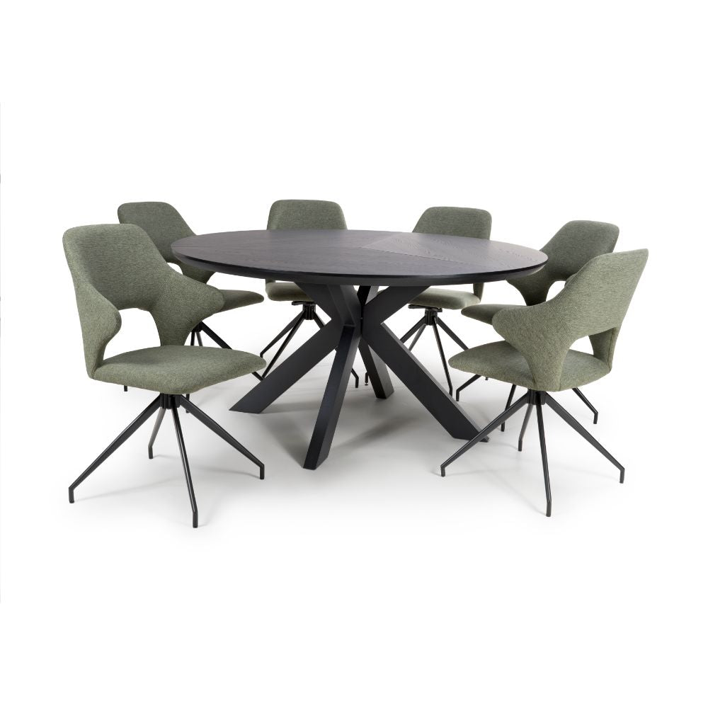 Boston Round Table 1500mm - Black - Image 4