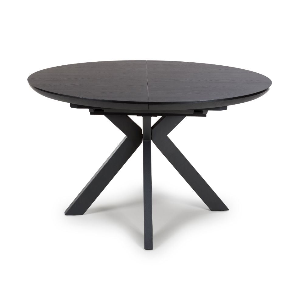 Boston Extending Round Table 1200-1600mm - Black Ash - Image 2