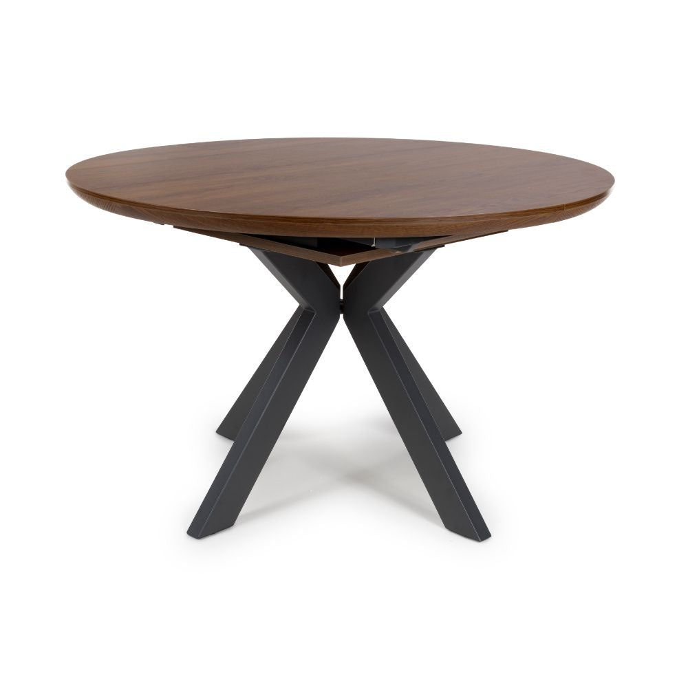 Boston Extending Round Table 1200-1600mm - Smoked Oak - Image 3