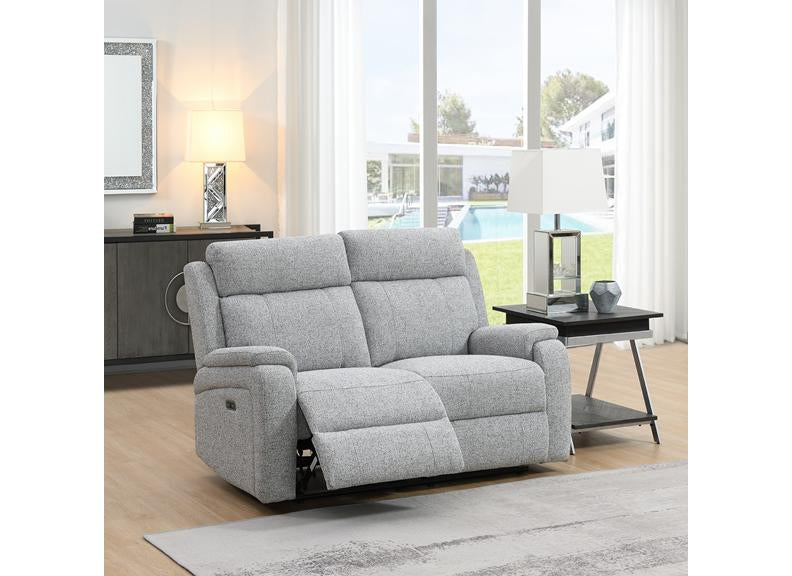 Banbury Silver Fabric Powered Reclining 2 Seat Sofa