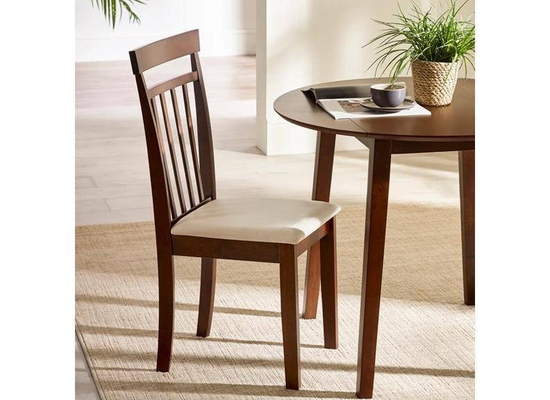 Set Of Two Coast Walnut Dining Chairs