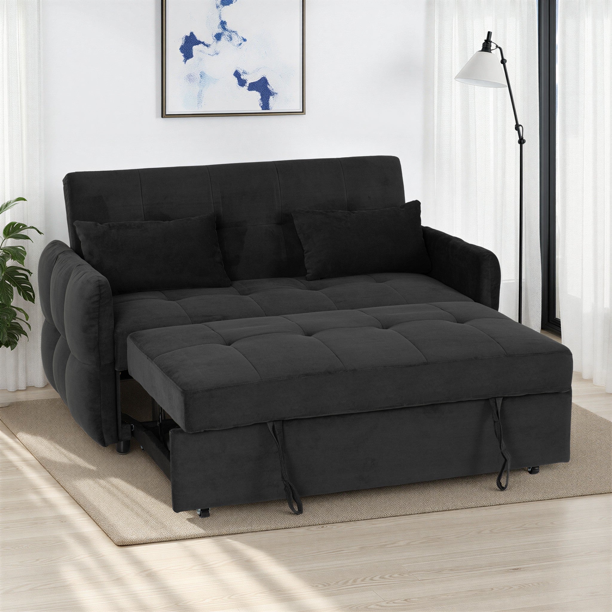 Chelsea Sofa Bed Black Fabric