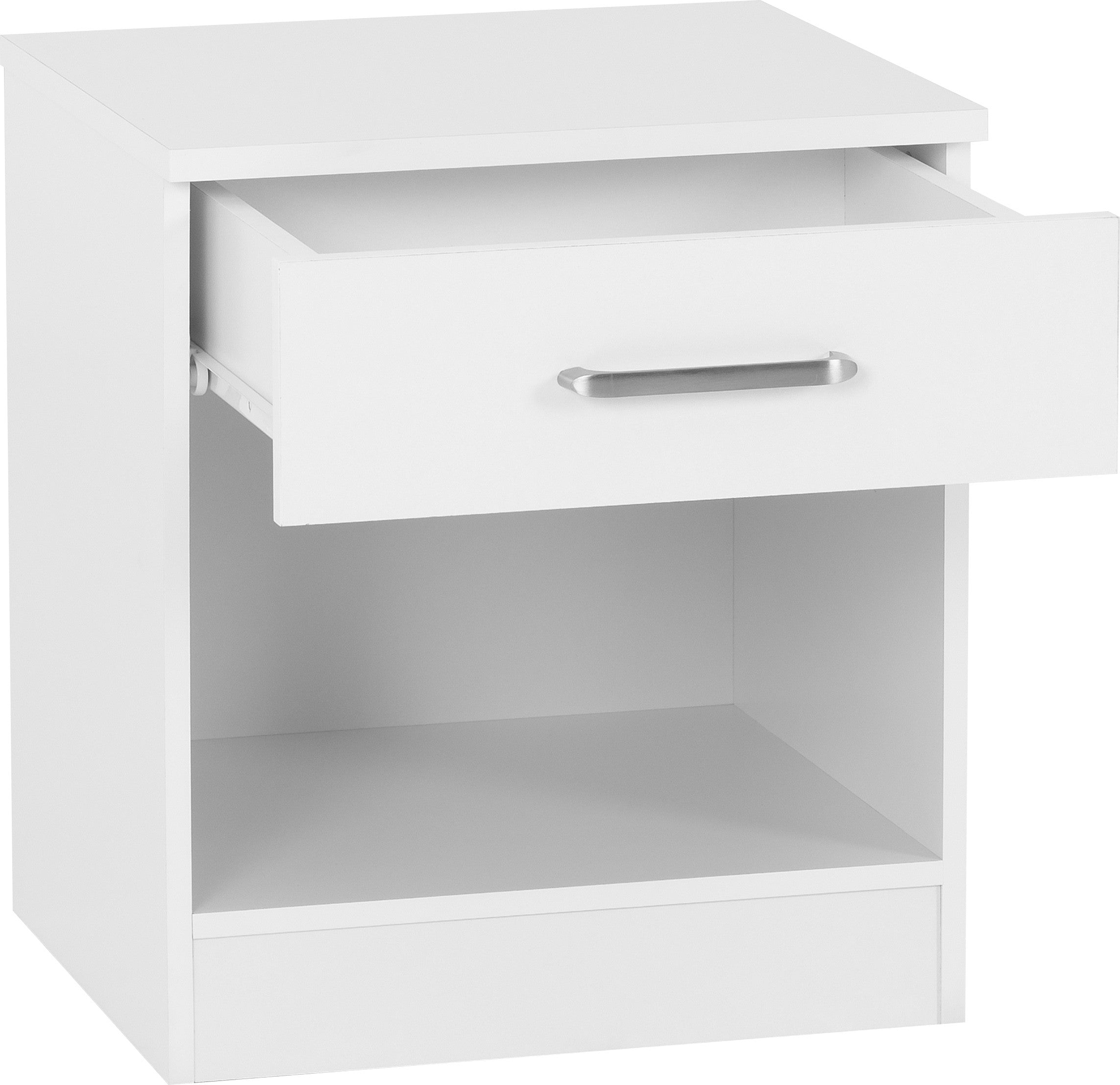 Dakota 1 Drawer Bedside White
