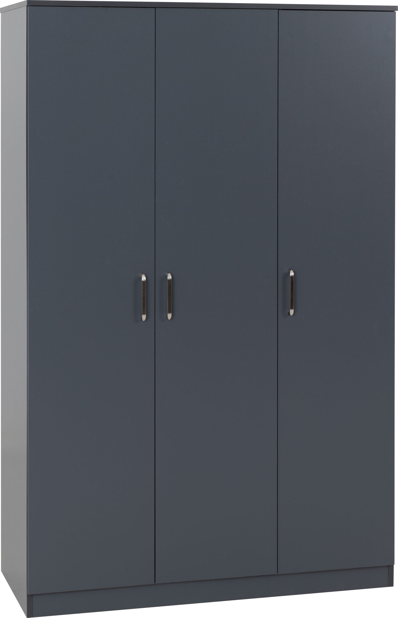 Dakota 3 Door Wardrobe Dark Grey