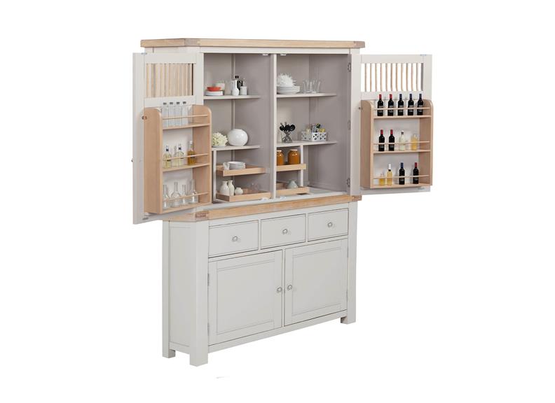 Doune Large Sideboard – Taupe with Optional Hutch Top (PRE-ORDER FOR JANUARY)