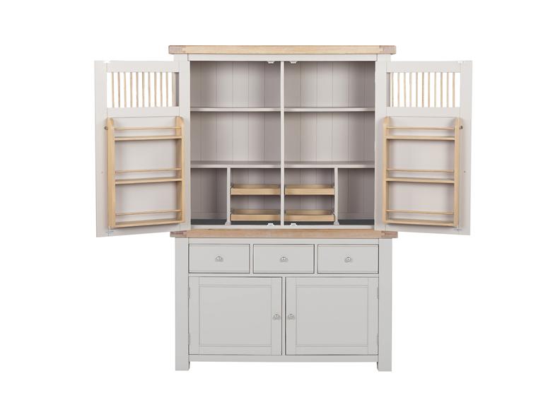 Doune Large Sideboard – Taupe with Optional Hutch Top (PRE-ORDER FOR JANUARY)