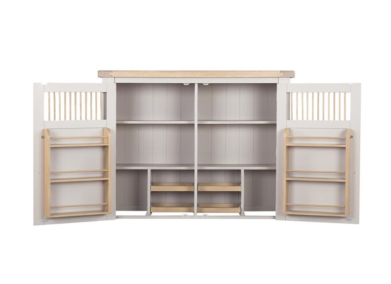 Doune Large Sideboard – Taupe with Optional Hutch Top (PRE-ORDER FOR JANUARY)