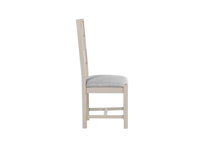 Doune Refectory Extending Dining Set – Taupe with Washed Oak Tops