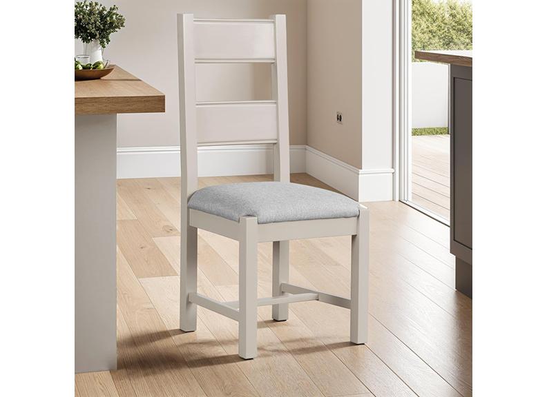 Doune Refectory Extending Dining Set – Taupe with Washed Oak Tops