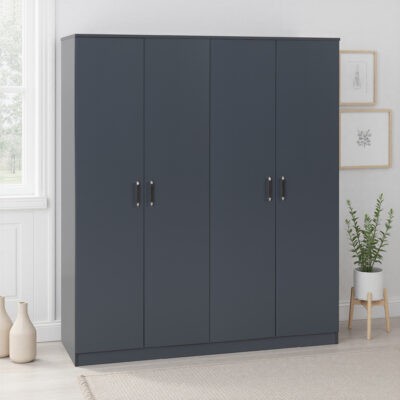 Dakota 4 Door Wardrobe – Extra Large Bedroom Storage