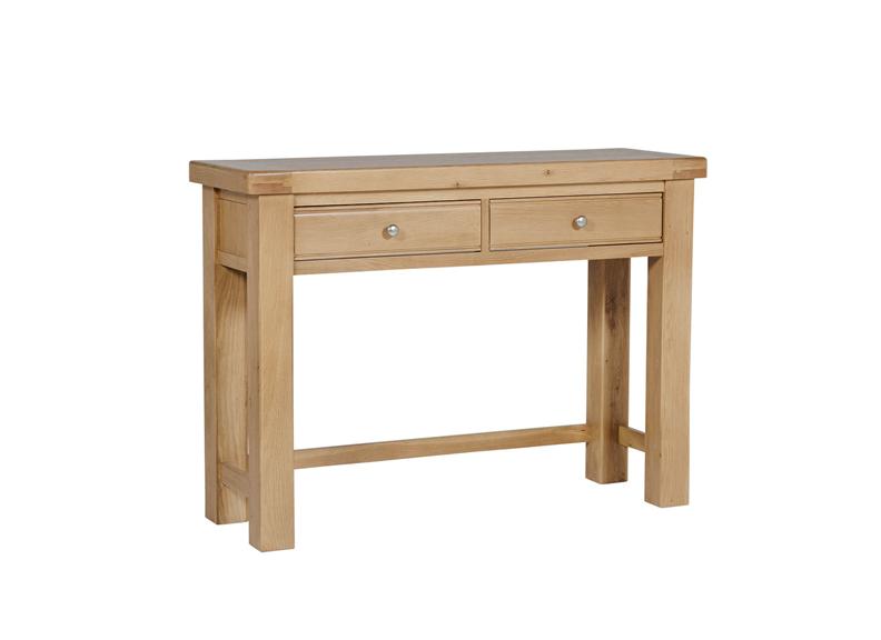 Delaney Dressing Table Set – Oak Finish with Spacious Drawers, Stool & Mirror