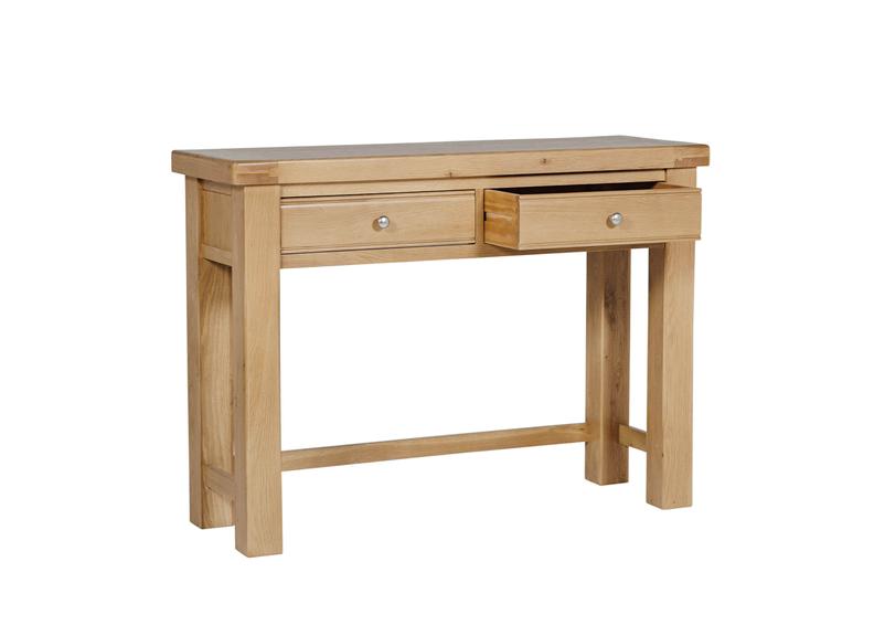Delaney Dressing Table Set – Oak Finish with Spacious Drawers, Stool & Mirror