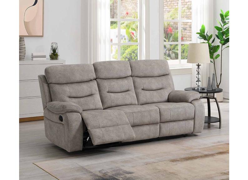 Donnybrook Cream Fabric Reclining 3 Seat Sofa
