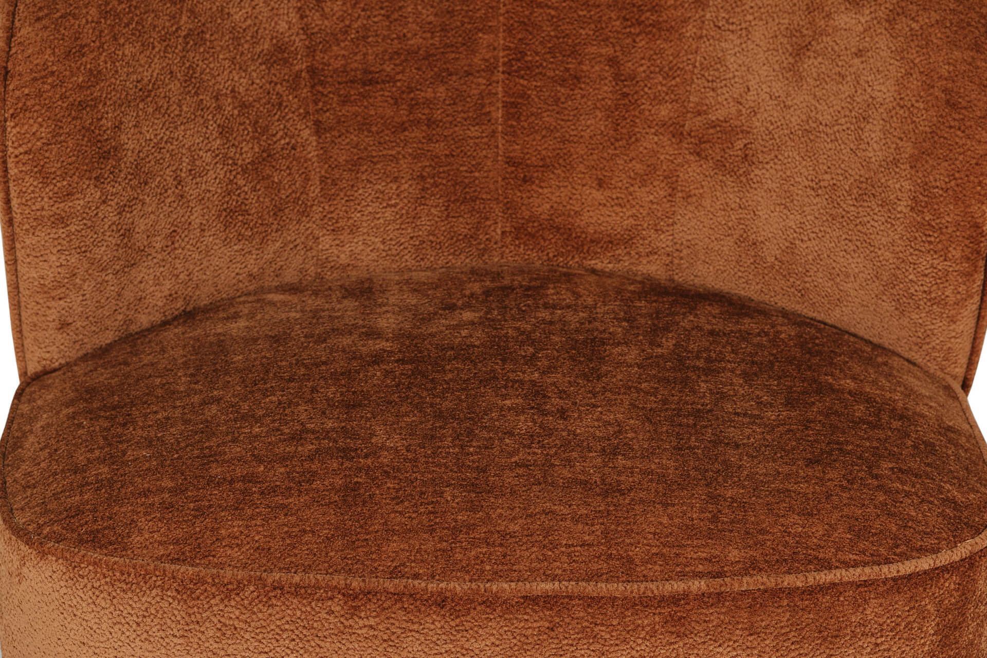 Edie Swivel Accent Chair – Rust Upholstery with Smooth Swivel Function