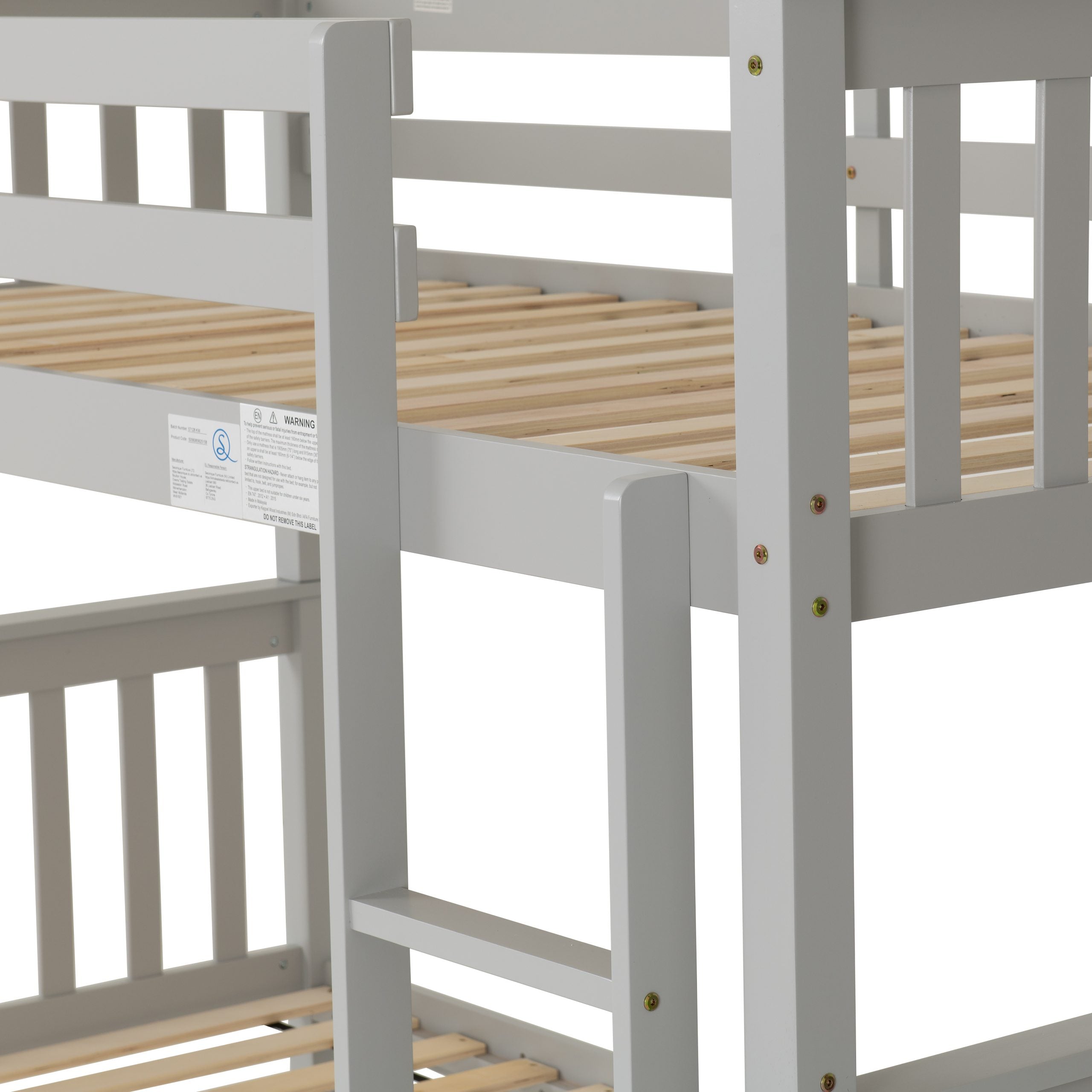 Erin 3' Bunk Bed – Light Grey