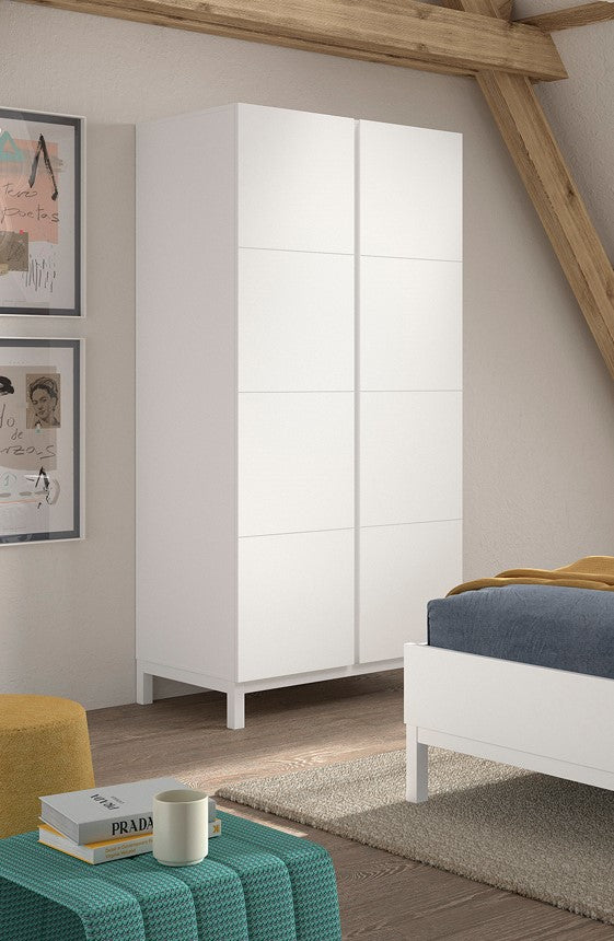 Eva 2 Door Wardrobe White