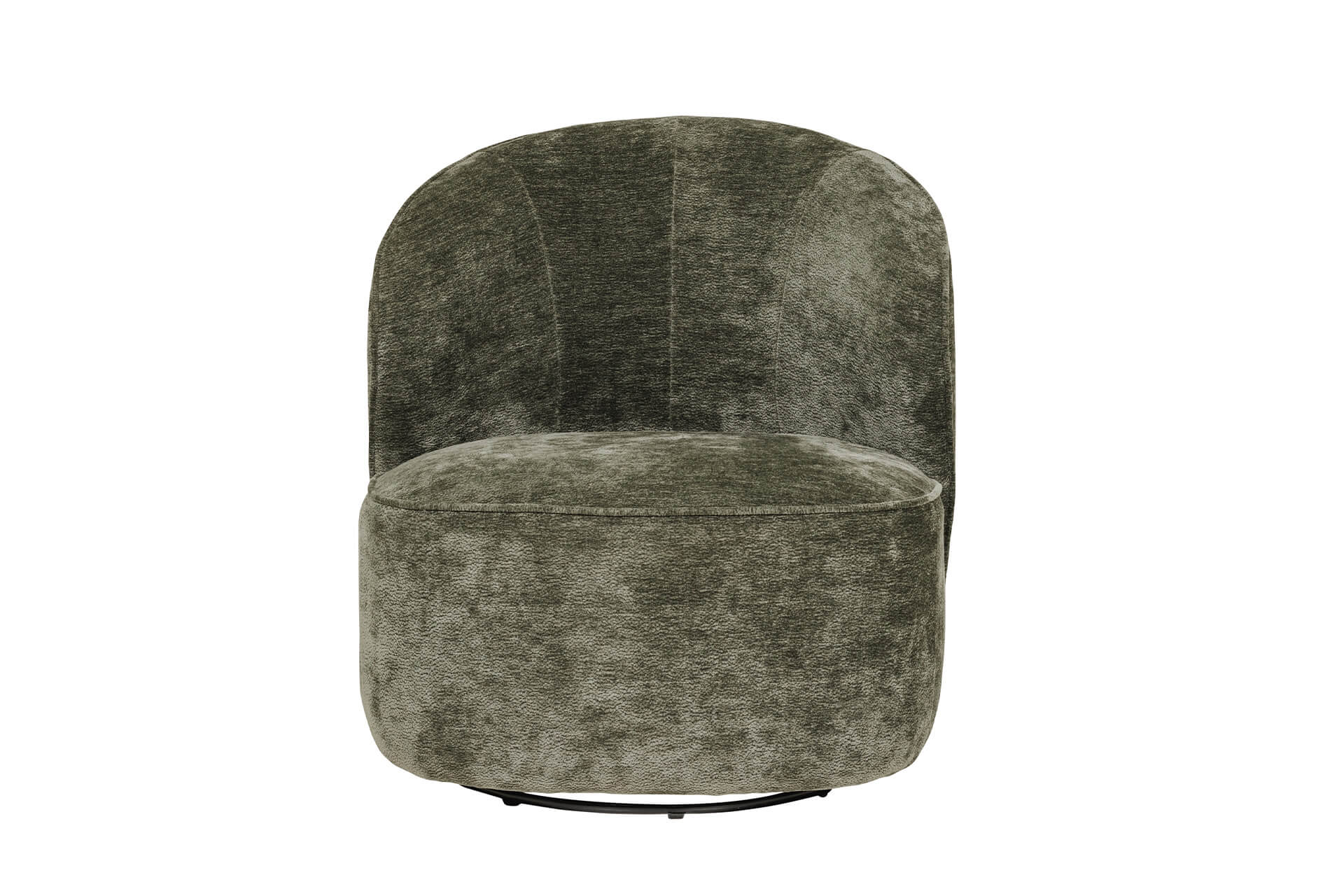 Edie Swivel Accent Chair – Green Upholstery with Smooth Swivel Function