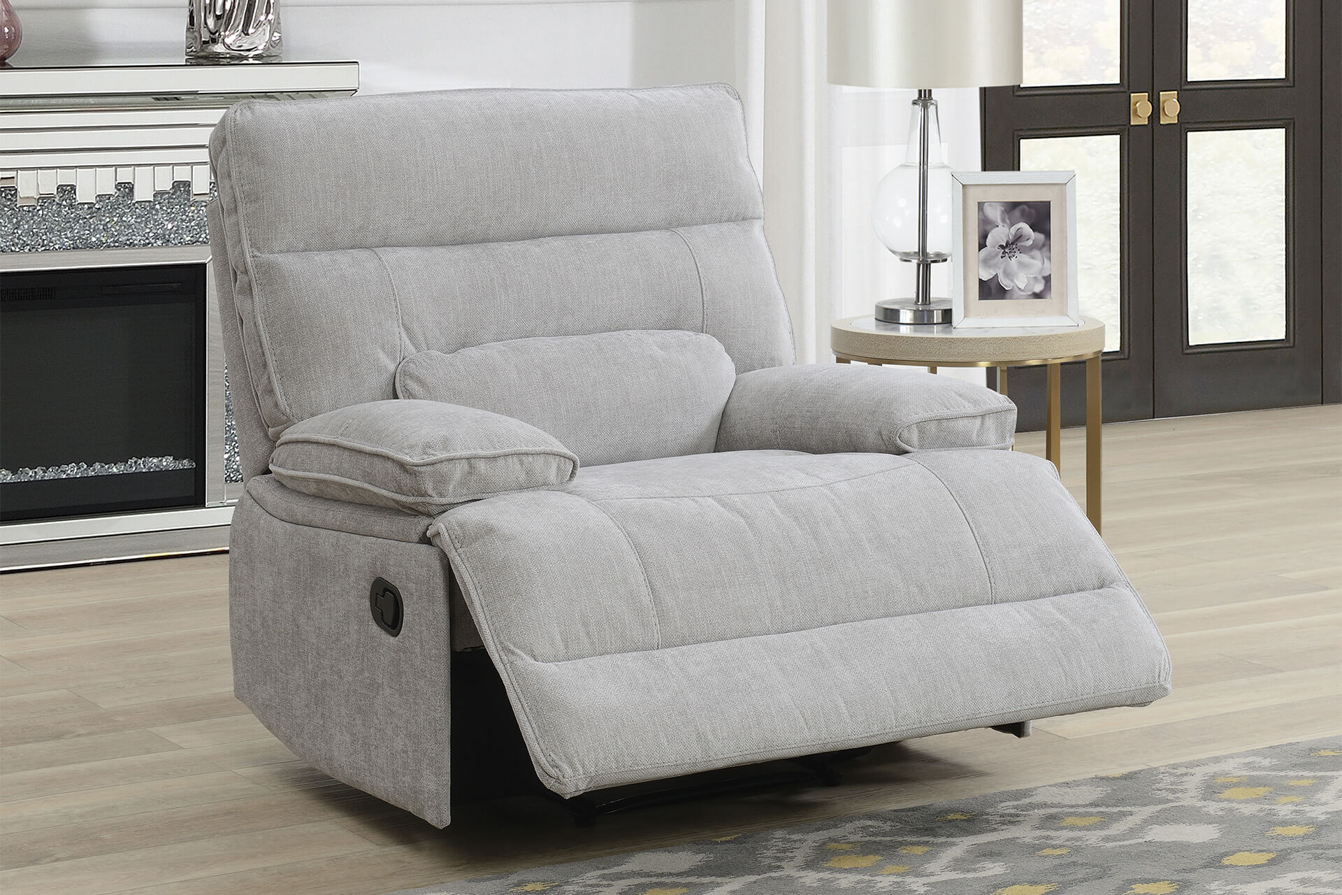 Eloise 1 Seater Manual Recliner – Grey
