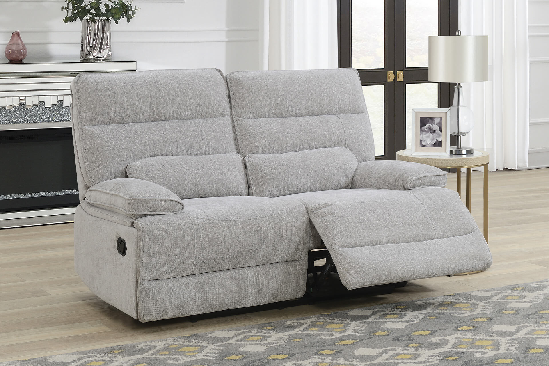 Eloise 2 Seater Manual Recliner – Grey