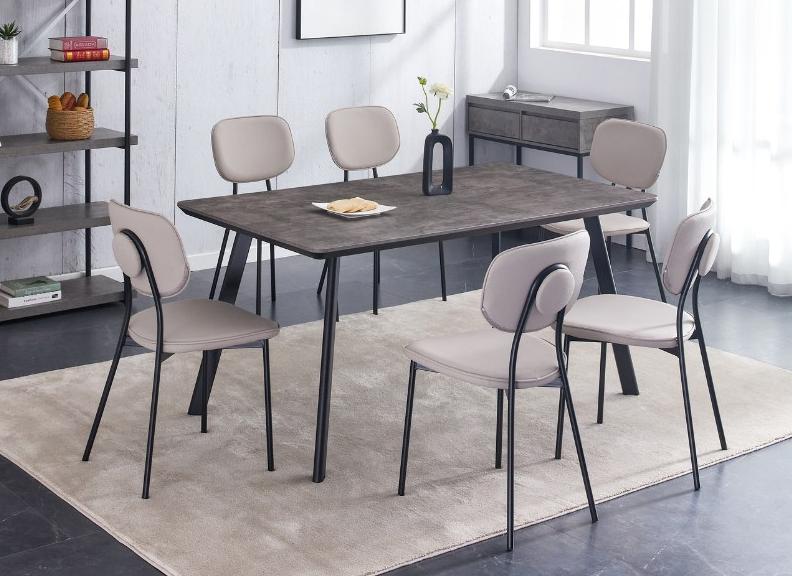 Erik Rectangular Grey Dining Table