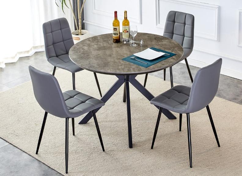 Erik Round Grey Dining Table