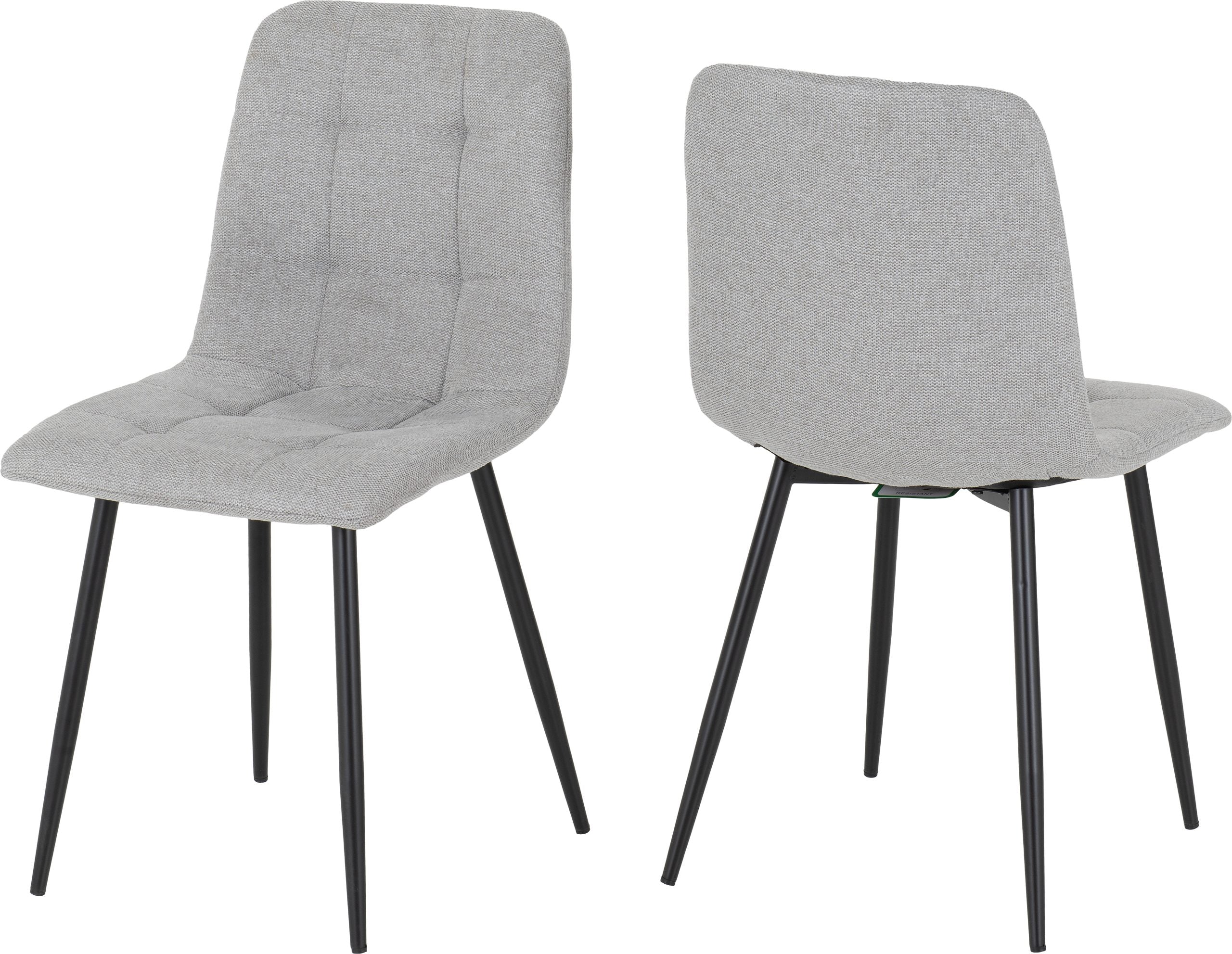 Fenton Dining Chair – Light Grey Fabric with Ergonomic Backrest (X2 PER BOX)