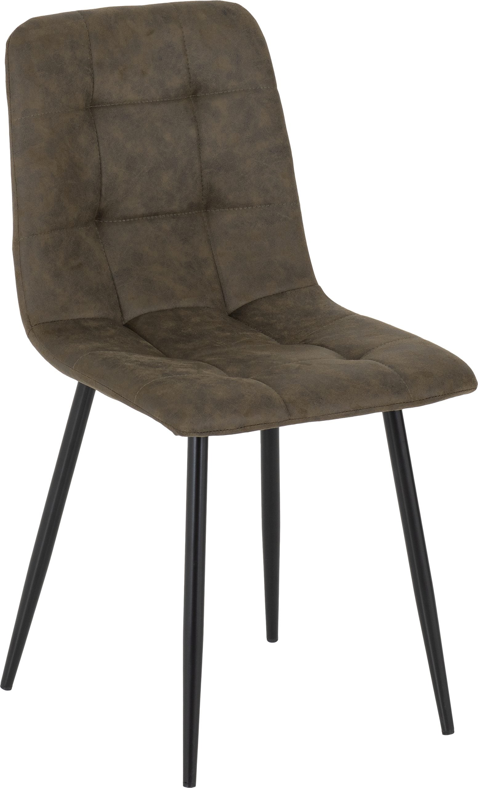 Fenton Dining Chair – Olive Green Suede with Black Metal Legs (X2 PER BOX)