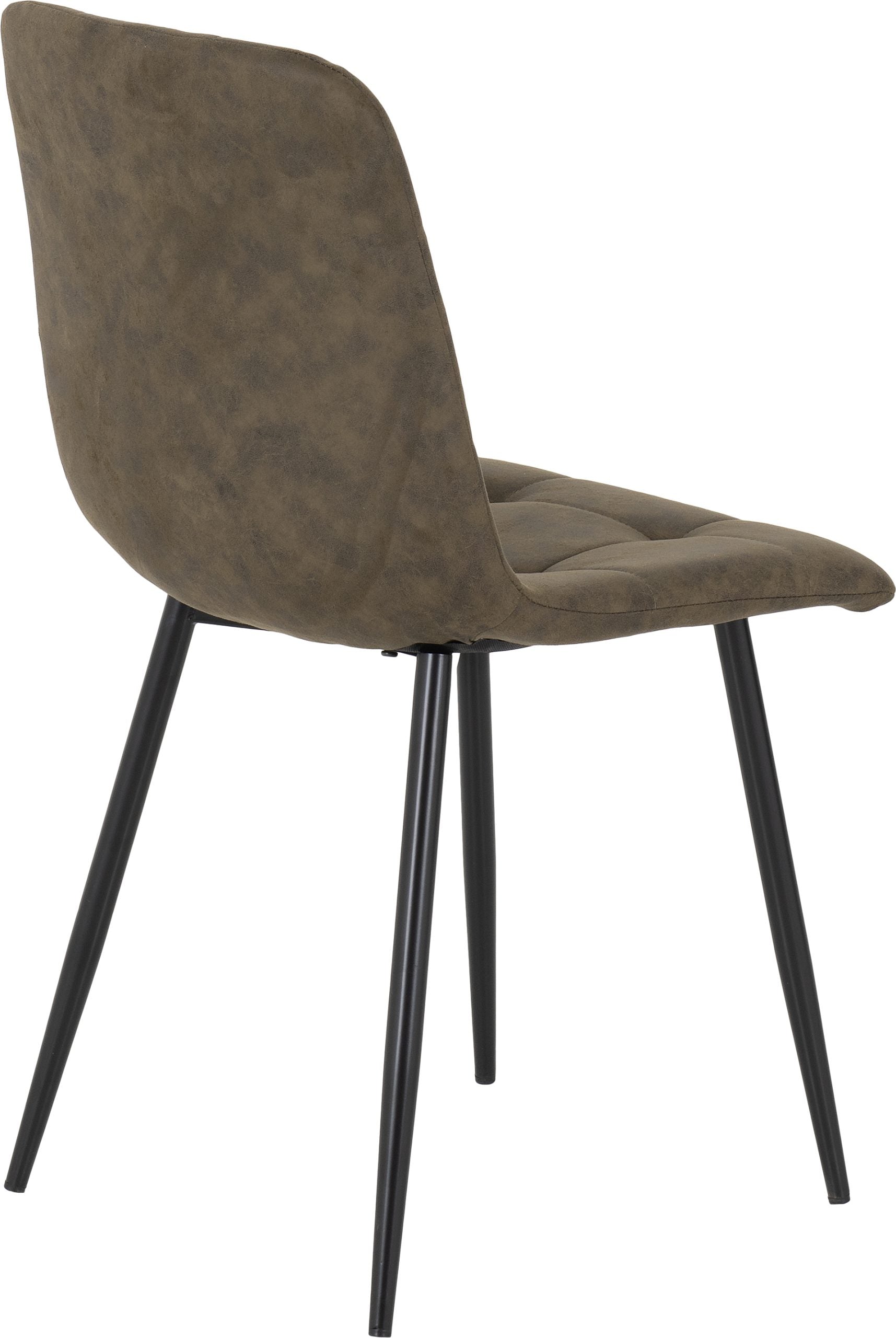 Fenton Dining Chair – Olive Green Suede with Black Metal Legs (X2 PER BOX)