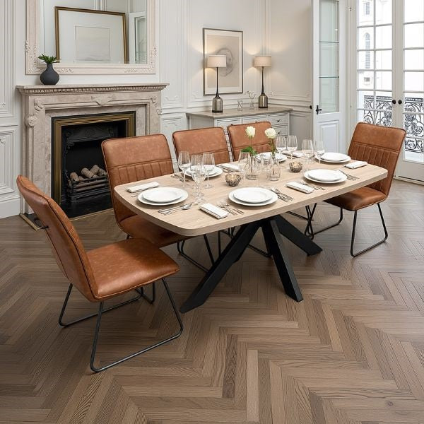 Franko 1.8 Metre Oval Table Grey Oak