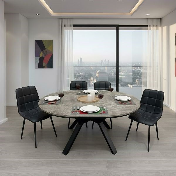 Fredrik Round Extension Table Grey